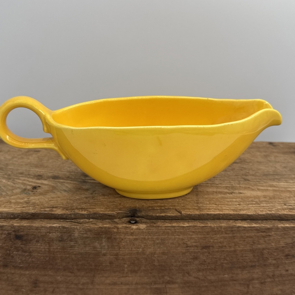 Gravy Boat Vintage Rhythm By Homer Laughlin Mustard Yellow #D53N4 Serviceware